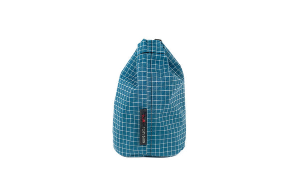 A Size 1 Fjord (dark blue with white grid) 200 Halcyon Travel Stuff Sack.